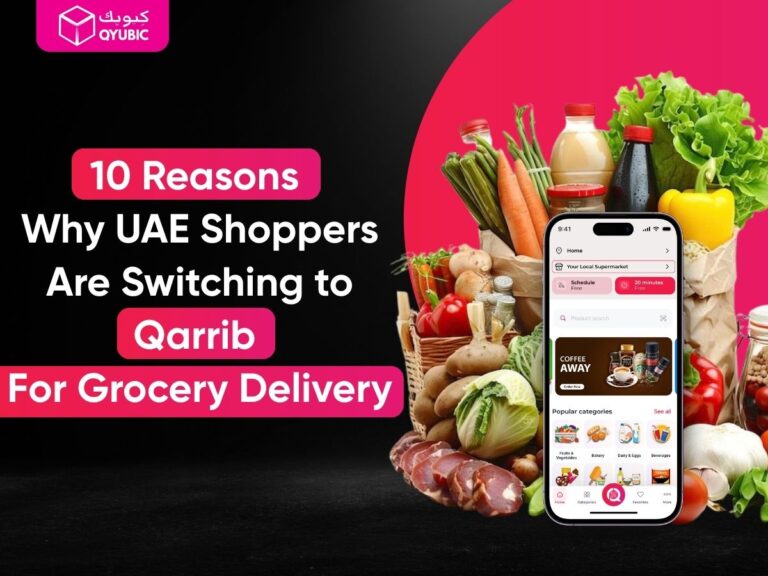 Qarrib same day grocery delivery app in UAE – order groceries online with fresh fruits, vegetables, and food delivery services near me.