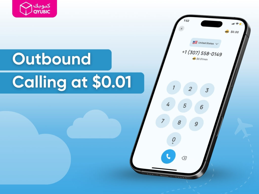 eSIMo outbound calling feature at $0.01 per minute, enabling cost-effective international calls for global travelers