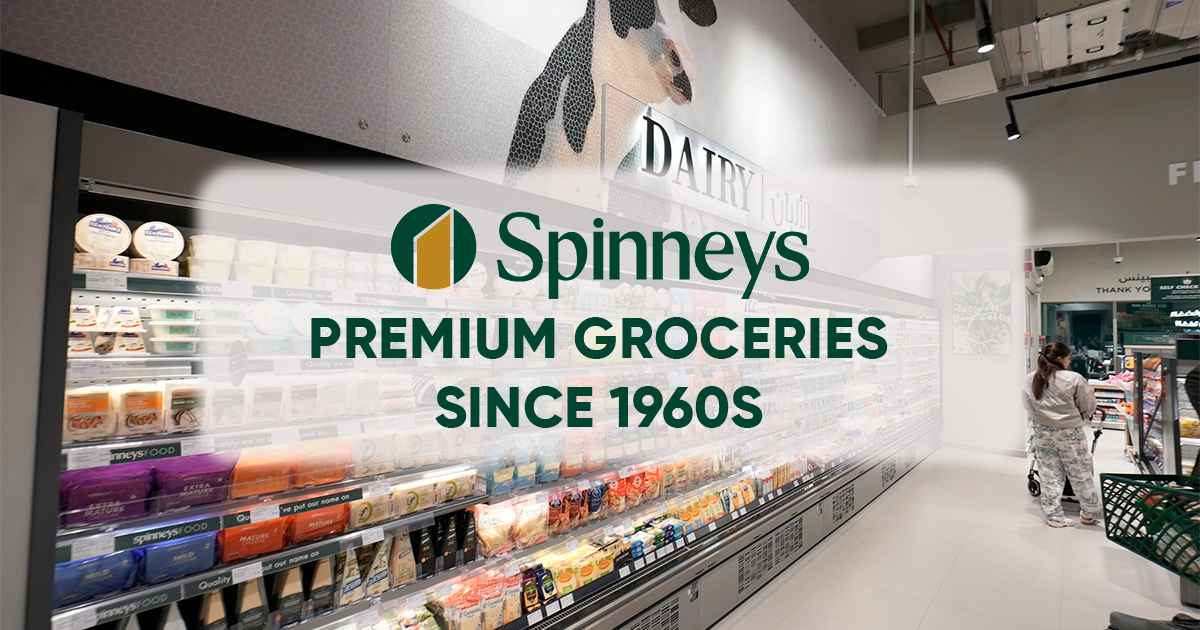 Premium quality grocery items displayed in Spinneys, one of the best grocery stores in Dubai for fresh and high-quality products