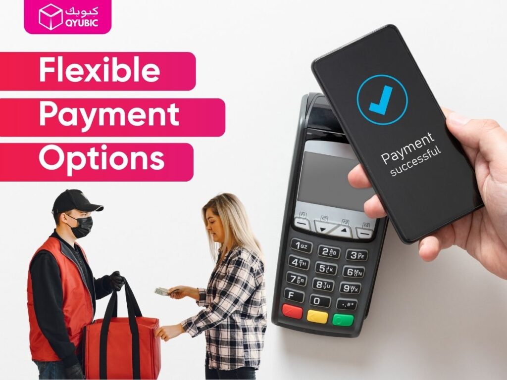 Flexible payment options for grocery delivery in UAE – order groceries online with Qarrib and pay cash or digital wallet easily.