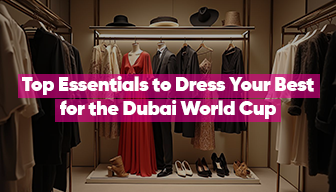  A curated wardrobe with essential outfits for attending the Dubai World Cup, showcasing the best of race-day fashion.