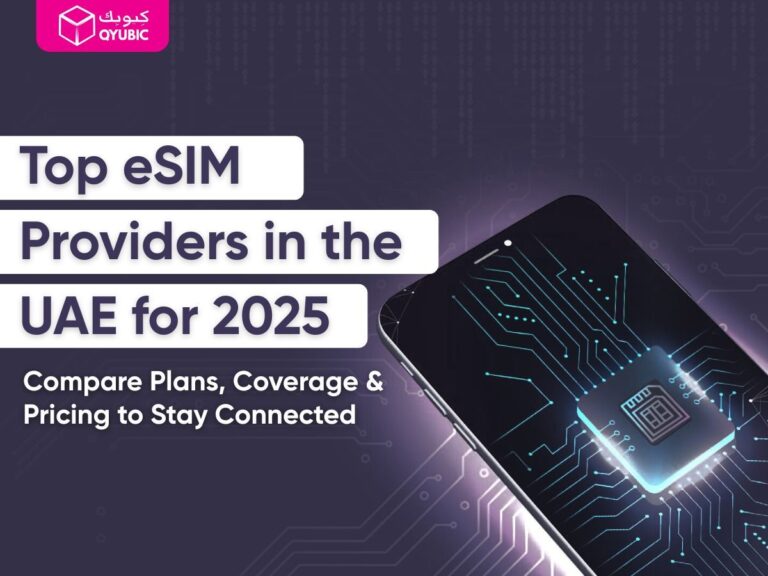 Top eSIM Providers in the UAE for 2025 feature emage wqith a mobile phone