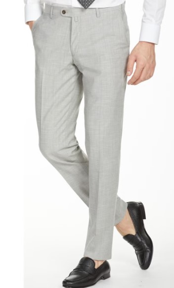 BİSSE Platinum Classic Trousers TAS – Light Grey: A light grey classic-fit wool-cotton-elastane blend pair of Formal Trousers for Men, offering balanced comfort and a refined straight leg, ideal for warmer conditions.