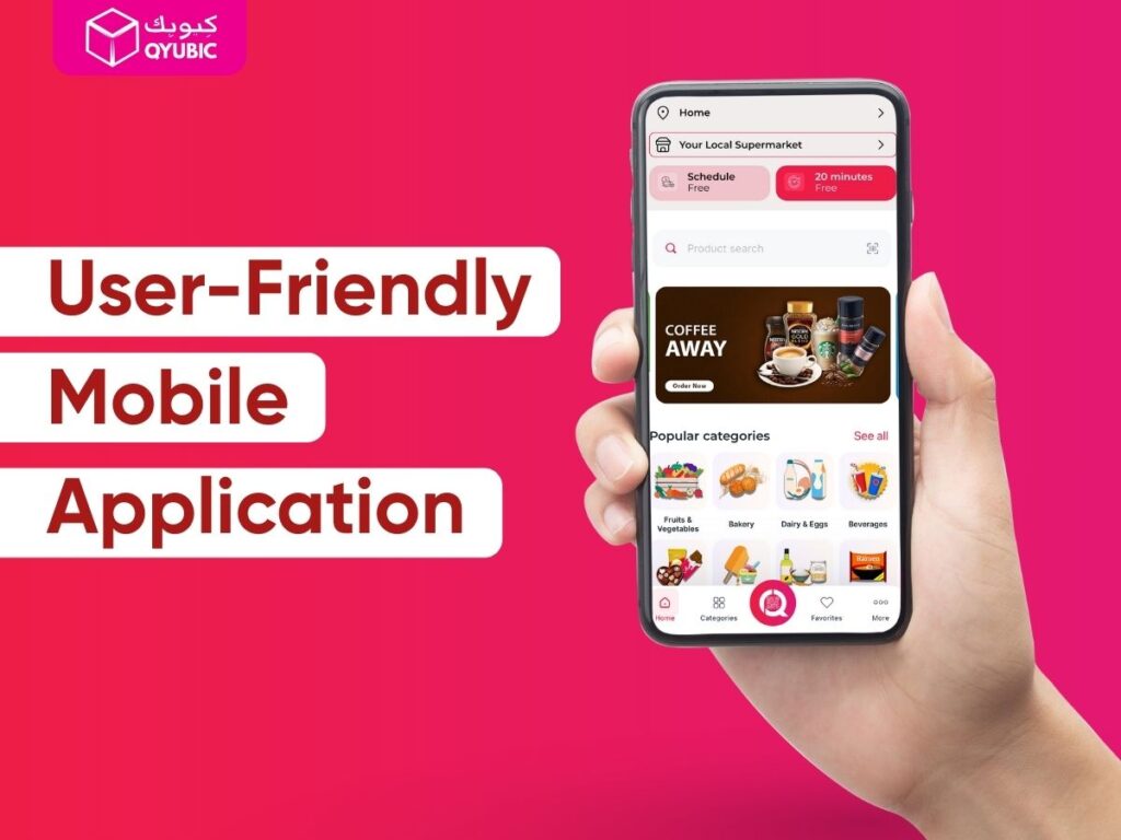 Qarrib grocer deliver mobile application with user friendly interface