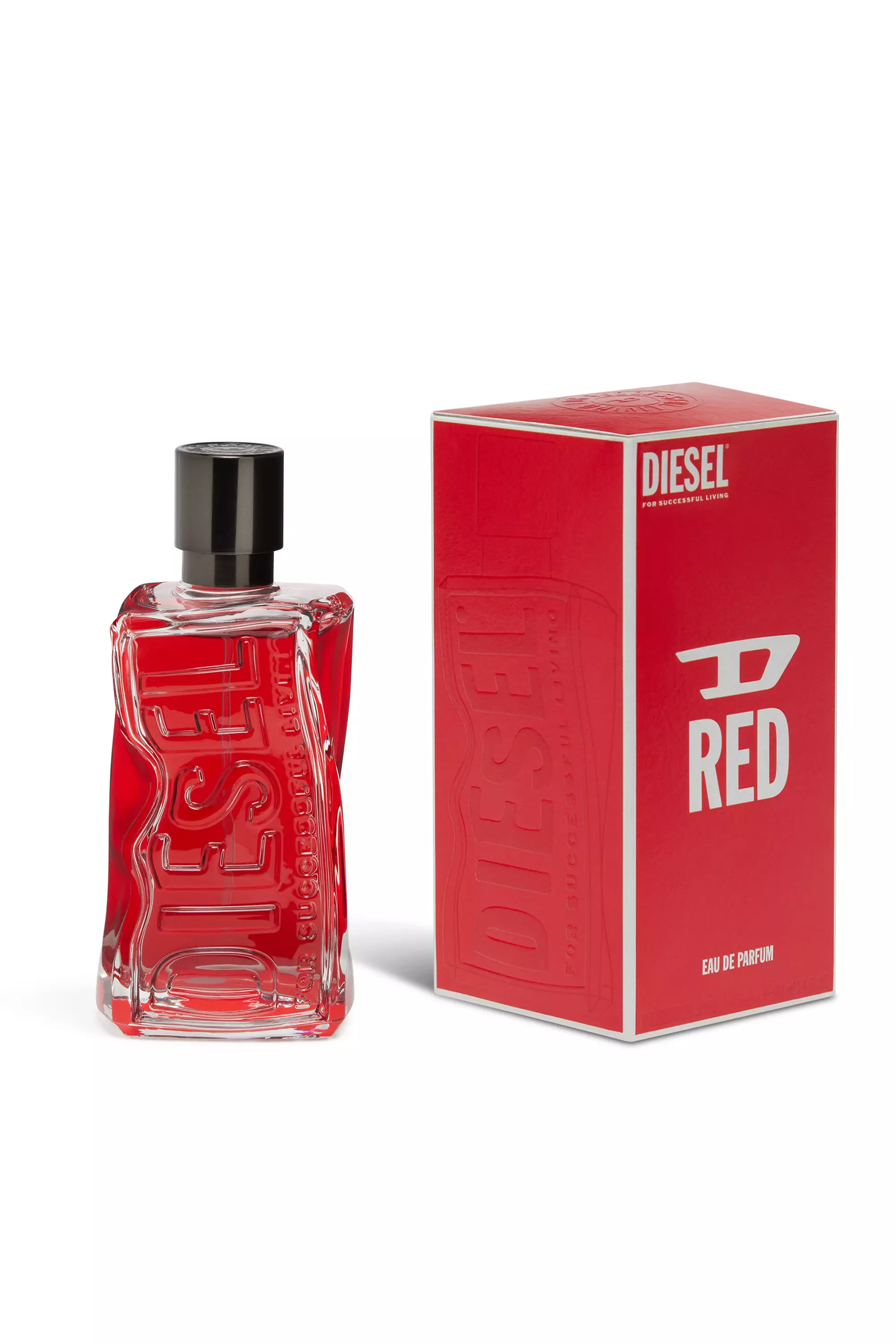 Diesel D Red Eau de Parfum in a bold red bottle, the perfect Valentine’s Day gift for men who love strong, confident fragrances