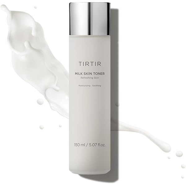 "TIRTIR Milk Skin toner with silky splash effect — a moisturizing and soothing face toner that nourishes dry or combination skin with a milky texture.