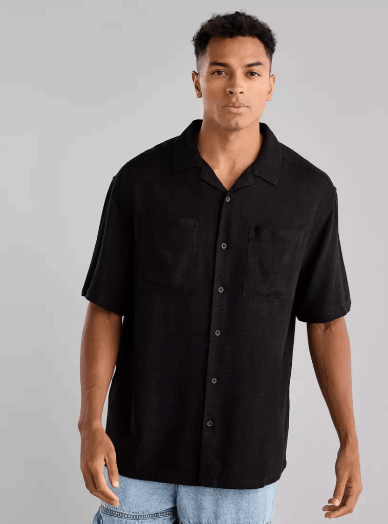 Textured Relaxed Fit Resort Shirt