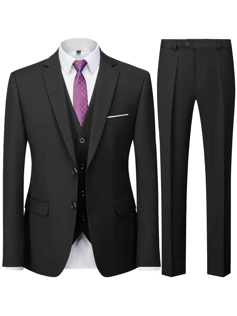 A sleek black suit, perfect for making a statement at the Dubai World Cup horse race.