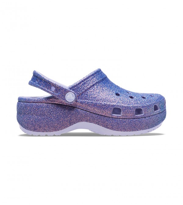Platform Iridescent Glitter Clog