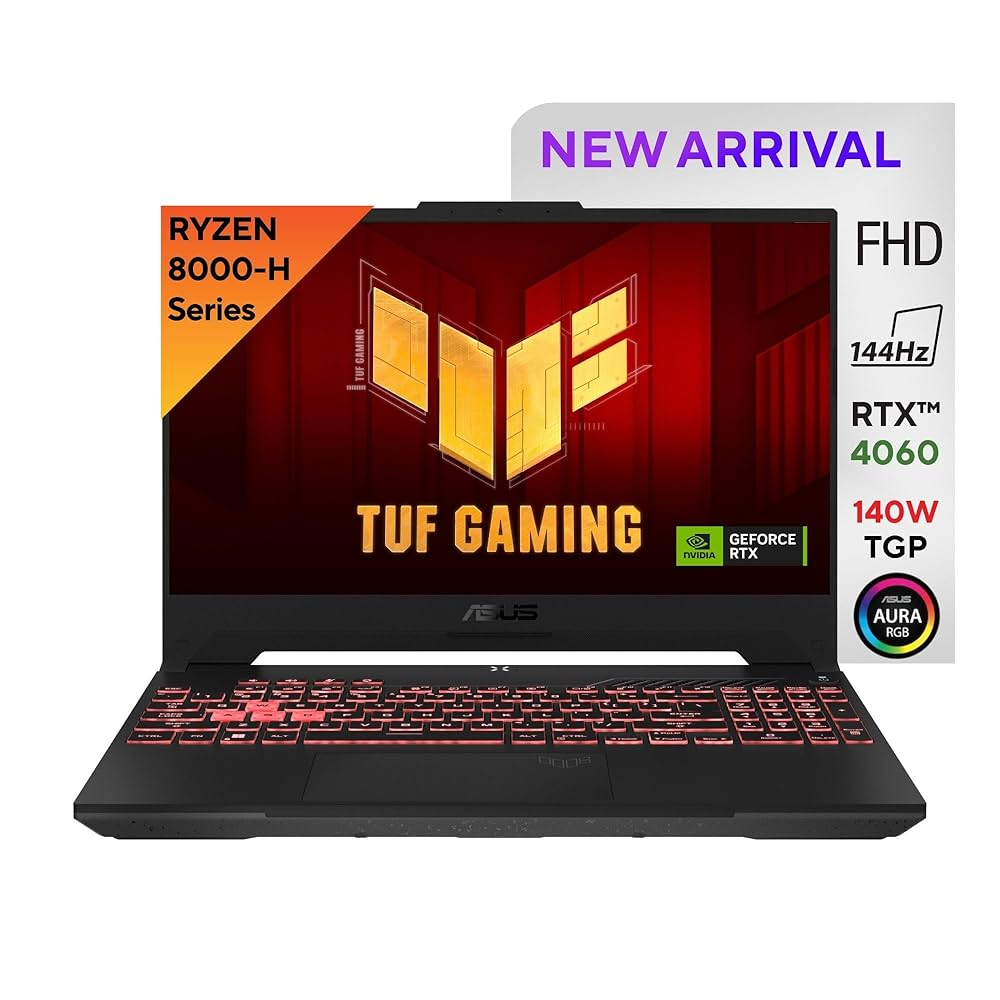 ASUS TUF Gaming Laptop affordable laptop best gaming laptop with RTX 4060 and Ryzen 8000-H