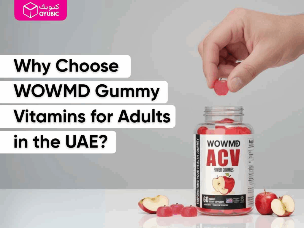 A person choosing a WOWMD Apple Cider Vinegar gummy for their daily health routine, a popular choice for adults in the UAE for digestion and wellness.