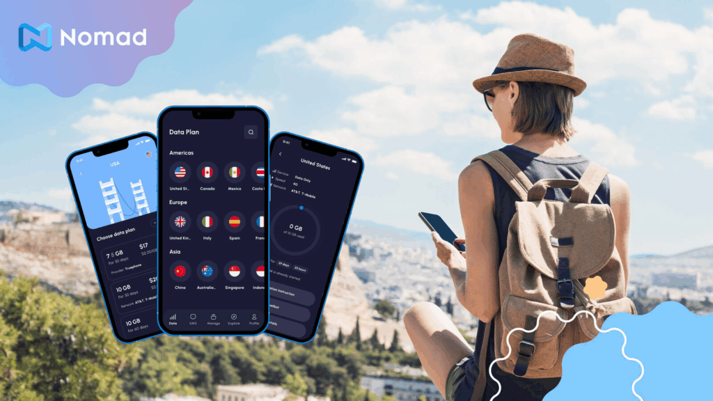 "Nomad eSIM UAE - Convenient eSIM data plans for tourists and residents in the UAE. Explore Nomad eSIM for affordable pricing, reliable coverage, and easy activation in the UAE with options for USA, Europe, and Asia."