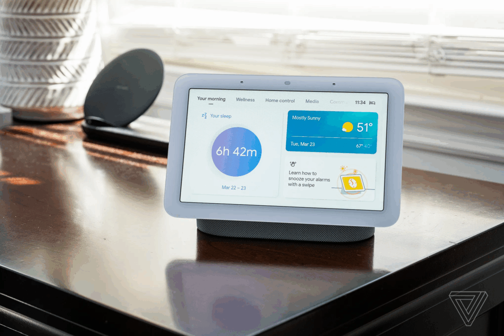 Google Nest Hub touchscreen smart display UAE, popular voice control device UAE with Google Assistant, ideal for home automation UAE and connected home UAE setups, top smart home technology UAE.