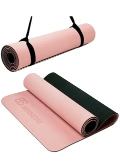 U8mm Yoga Mat with Carrying Strap - Anti-Slip for Home Workouts, Meditation & Exercises